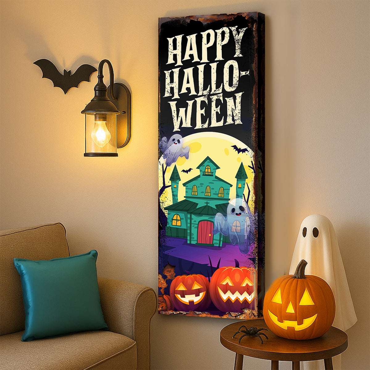 Halloween Welcome Sign by Tailored Canvases