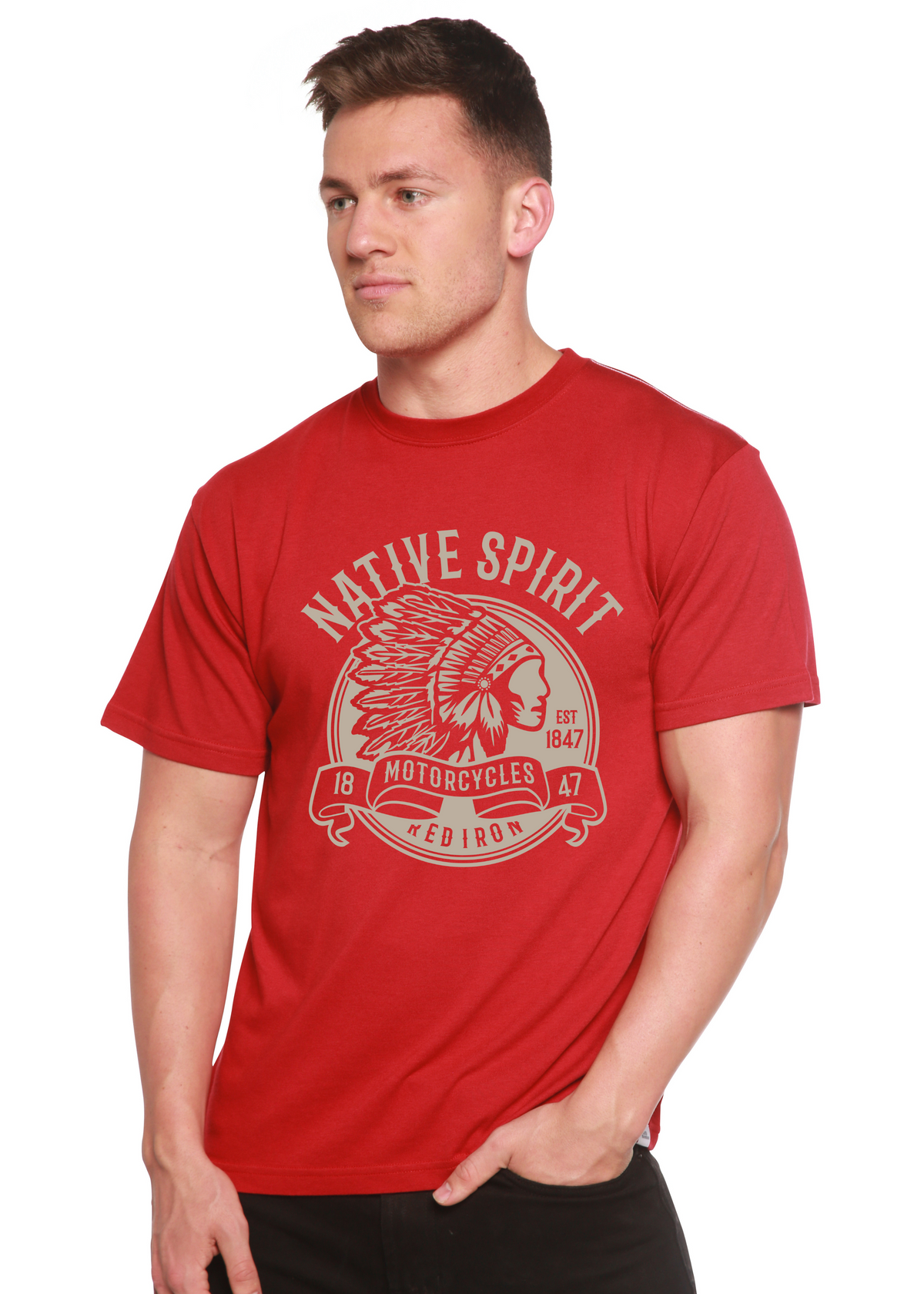 Native Spirit men's bamboo graphic T-shirt – view 6