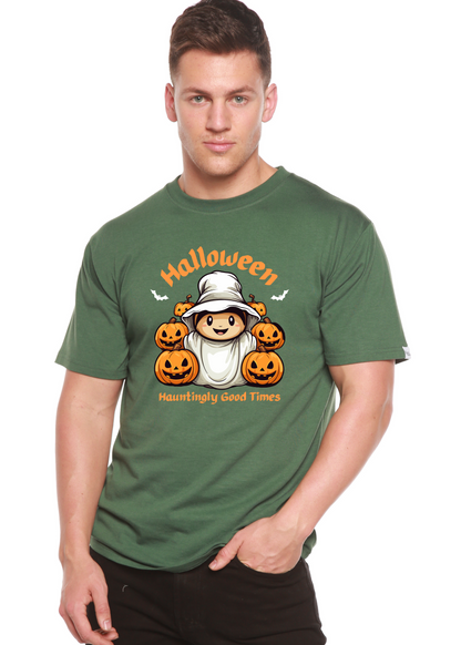 Halloween Hauntingly Good Times Day men's bamboo graphic T-shirt – view 6