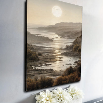 Misty Shores Coastal Impasto Wall Art by Tailored Canvases