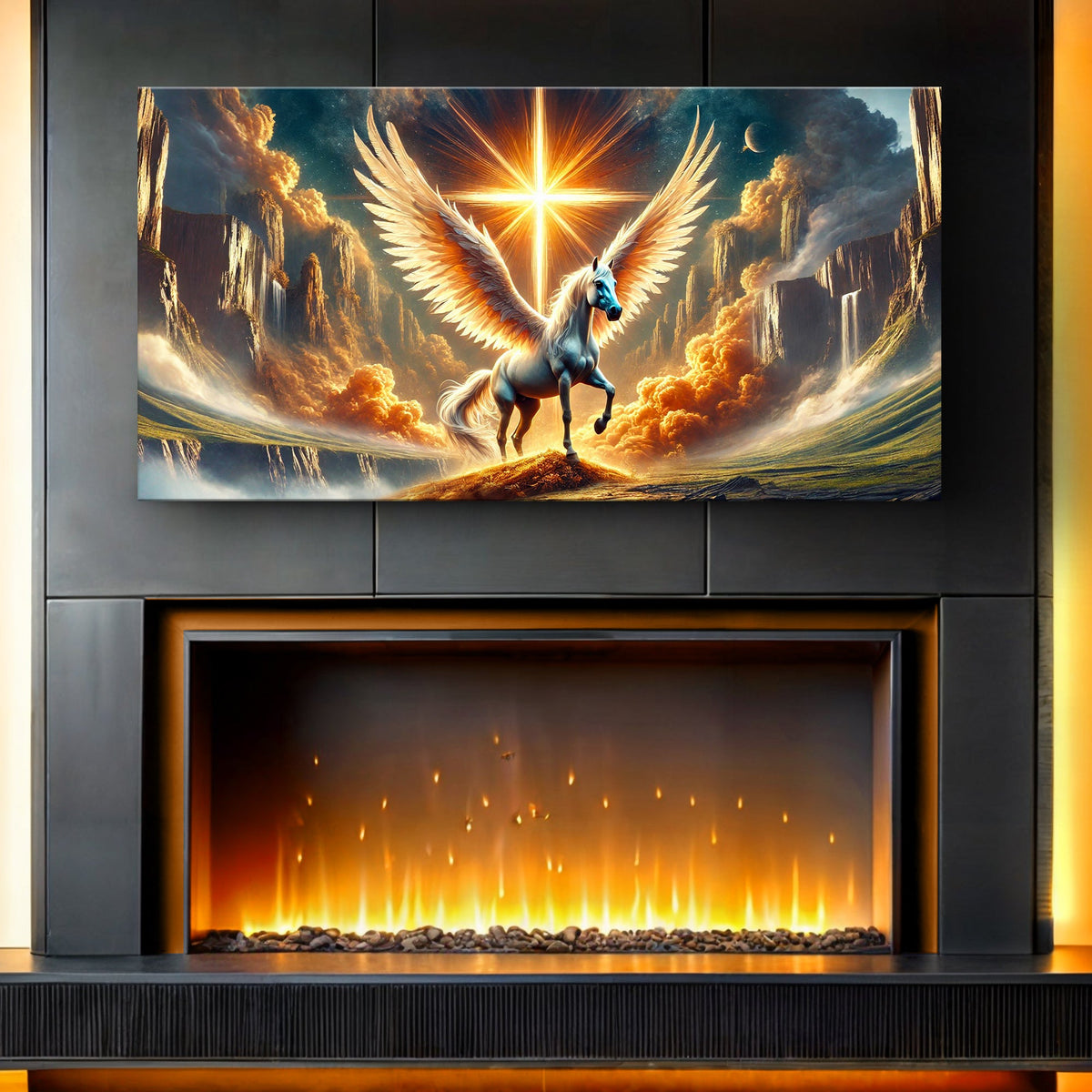 3D Horse Faith Wall Art V canvas by Tailored Canvases, view 2