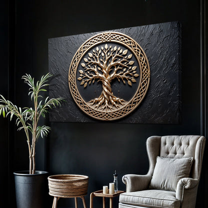3D Celtic Tree of Life Wall Art V canvas by Tailored Canvases, view 4
