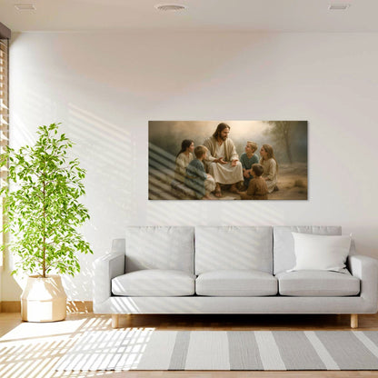 Jesus with Children Faith Wall Art III by Tailored Canvases