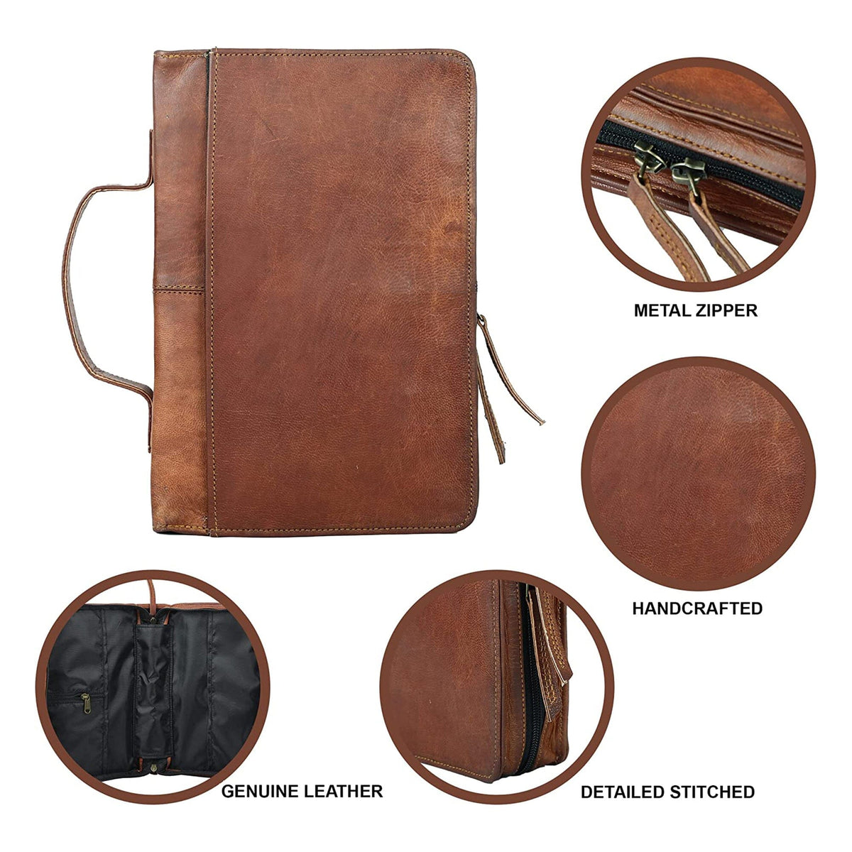 Leather Book Cover by Classy Leather Bags