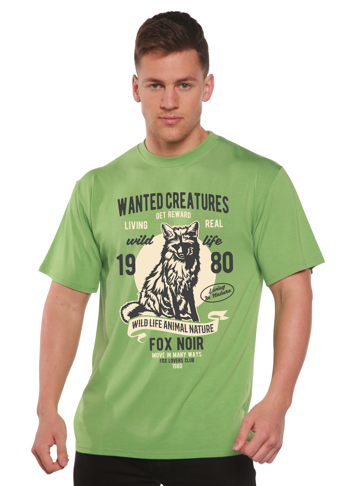 Wanted Creature men's bamboo graphic T-shirt – view 2