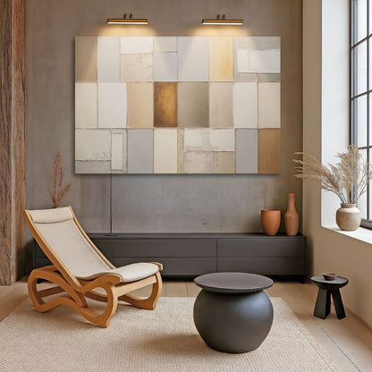 Earth Tones Patchwork Geometric Wall Art by Tailored Canvases