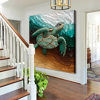 3D Turtle Wall Art canvas by Tailored Canvases, view 4