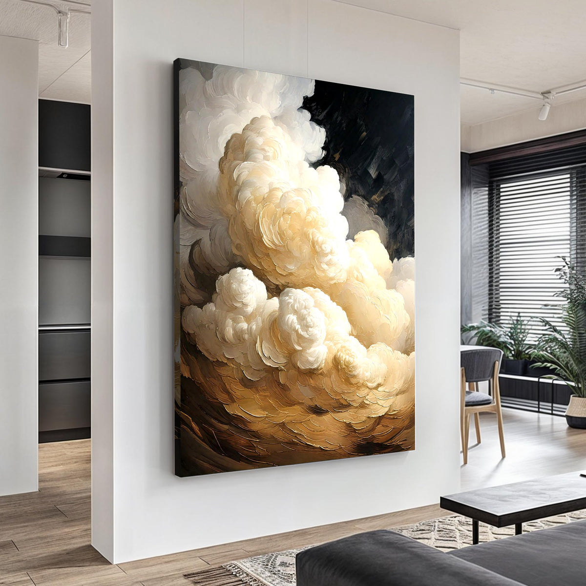 Beige Cloud Abstract Wall Art by Tailored Canvases