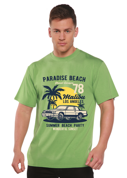 Paradise Beach men's bamboo graphic T-shirt – view 2
