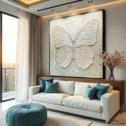 White Butterfly Wall Art by Tailored Canvases