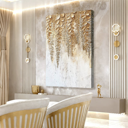 Golden Wisteria Wall Art by Tailored Canvases