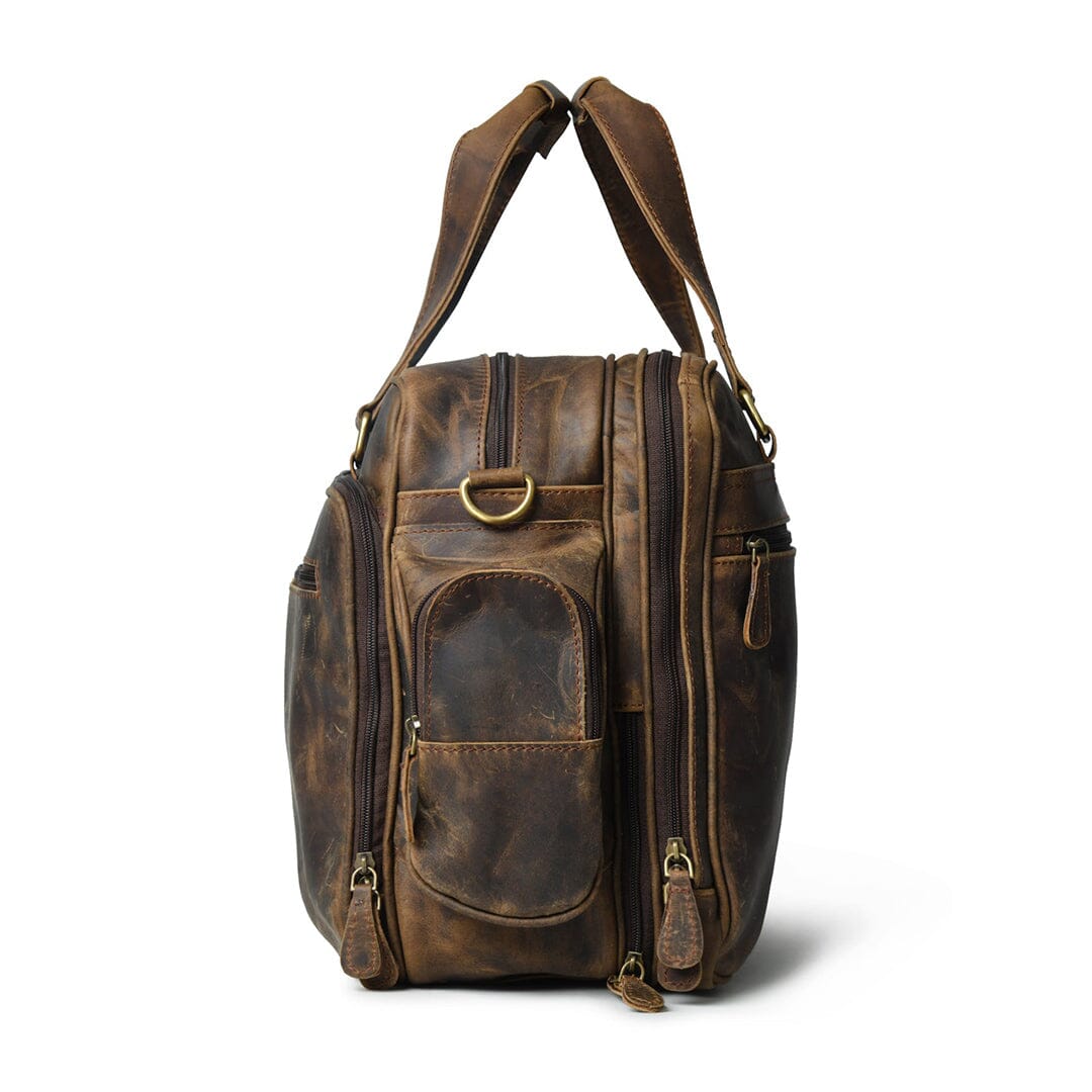 Floyd Handmade Buffalo Leather Office Briefcase by Classy Leather Bags