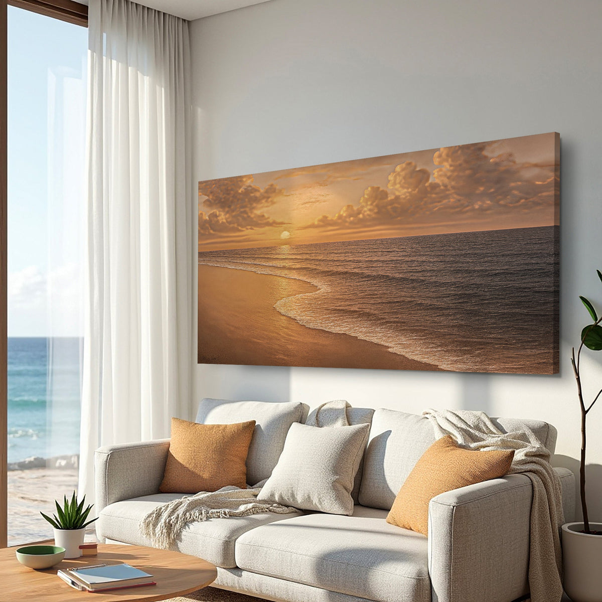 Beach Shoreline Coastal Wall Art VIII by Tailored Canvases