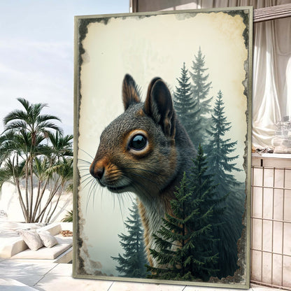 Squirrel Double Exposure Wall Art by Tailored Canvases