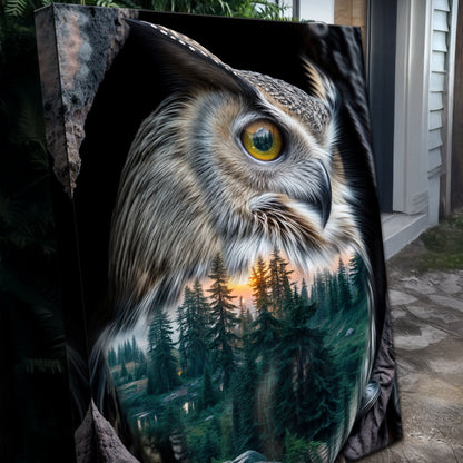 Owl Double Exposure Wall Art by Tailored Canvases