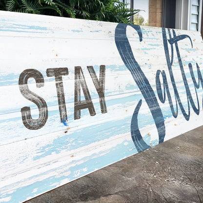 Stay Salty Coastal Sign IX by Tailored Canvases