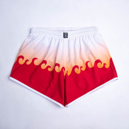 Flame Pillar women's athletic shorts