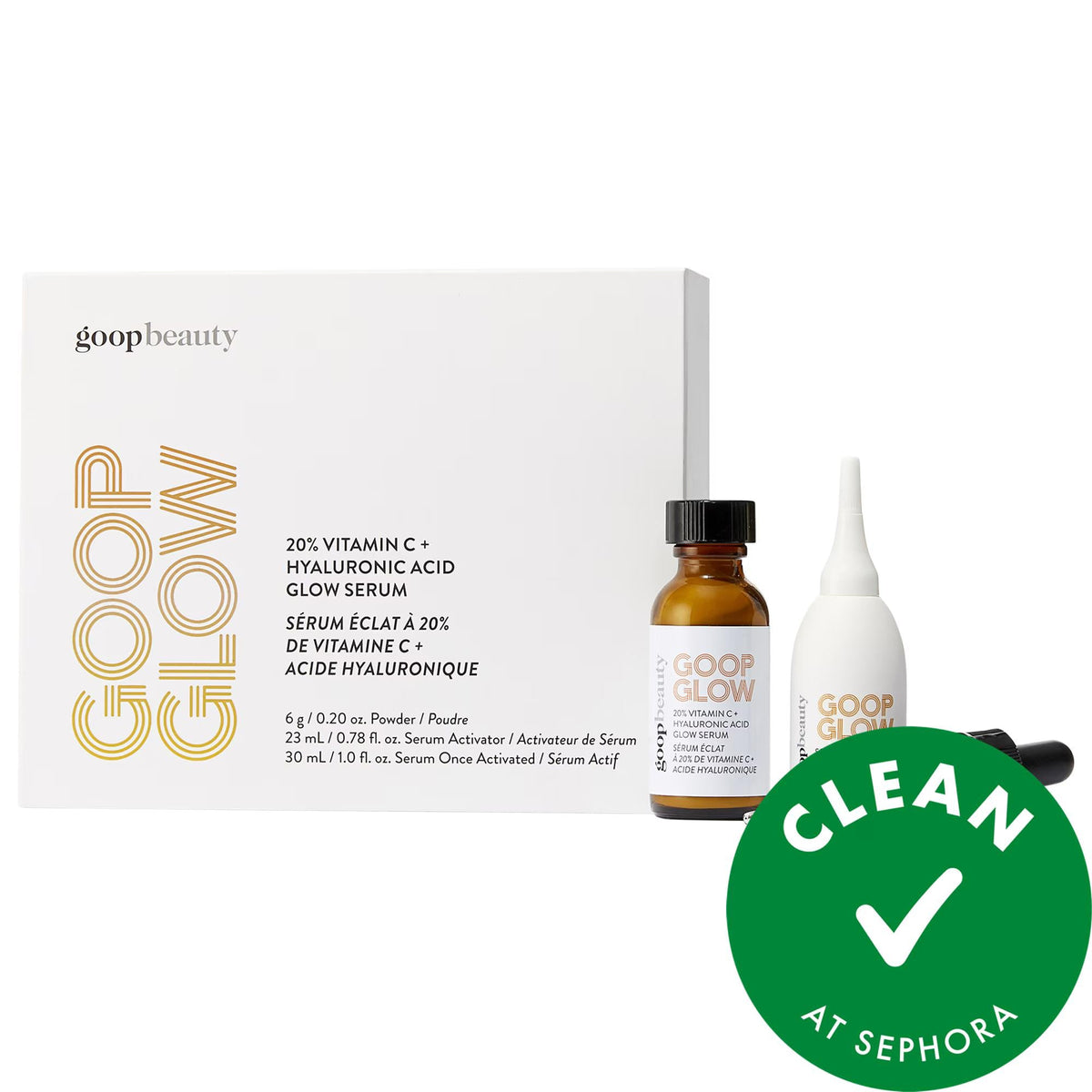 GOOPGLOW 20% vitamin C and hyaluronic glow serum