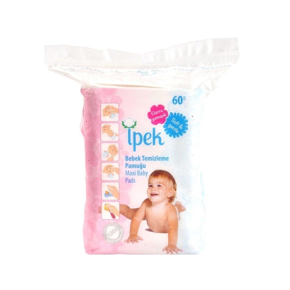 _pek Baby Cleaning Pads 60 Count - Gentle, Hypoallergenic, and Natural for Sensitive Skin by Beauty Care Bag