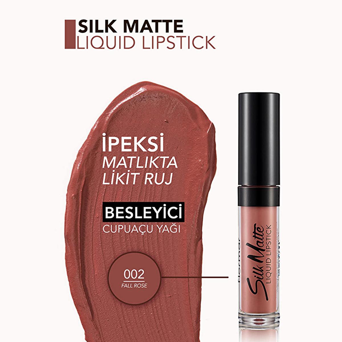 Flormar Silk Matte Liquid Lipstick - Long-Lasting Matte Finish, Nourishing Formula by Beauty Care Bag