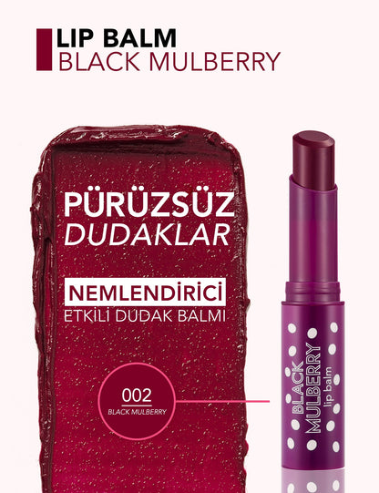 Flormar Lip Balm 002 Black Mulberry Nourishing Tinted Balm by Beauty Care Bag