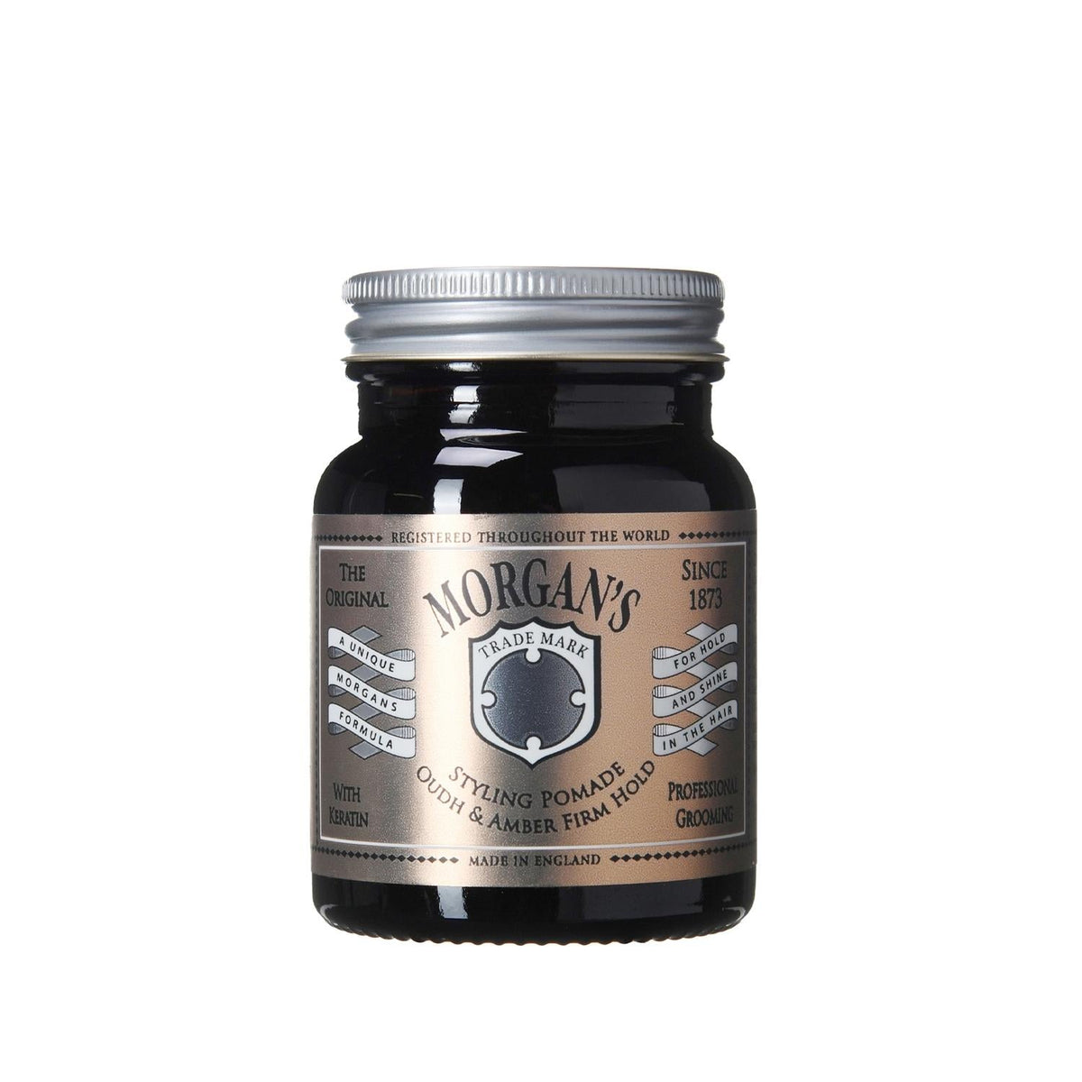 Morgan's strong hold hair styling pomade, Oudh and Amber scent, 100g