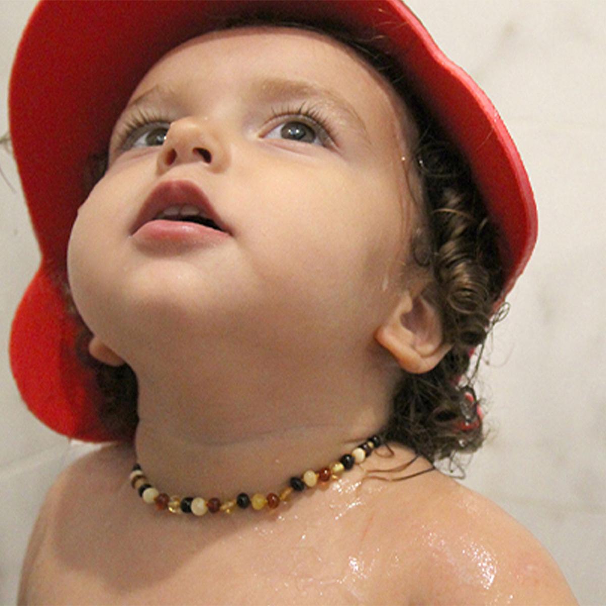 Babyjem Baby Amber Necklace for Teething Relief - Natural Amber Jewelry for Babies, Teething Accessories by Beauty Care Bag