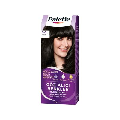 Palette Intense Color 1-0 Black Hair Dye with Keratin Mask by Beauty Care Bag