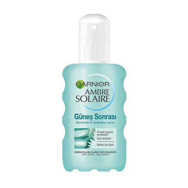 Ambre Solaire After Sun Soothing Spray: 24-Hour Hydration with Cactus Extract for Sunburn Relief & Dry Skin by Beauty Care Bag