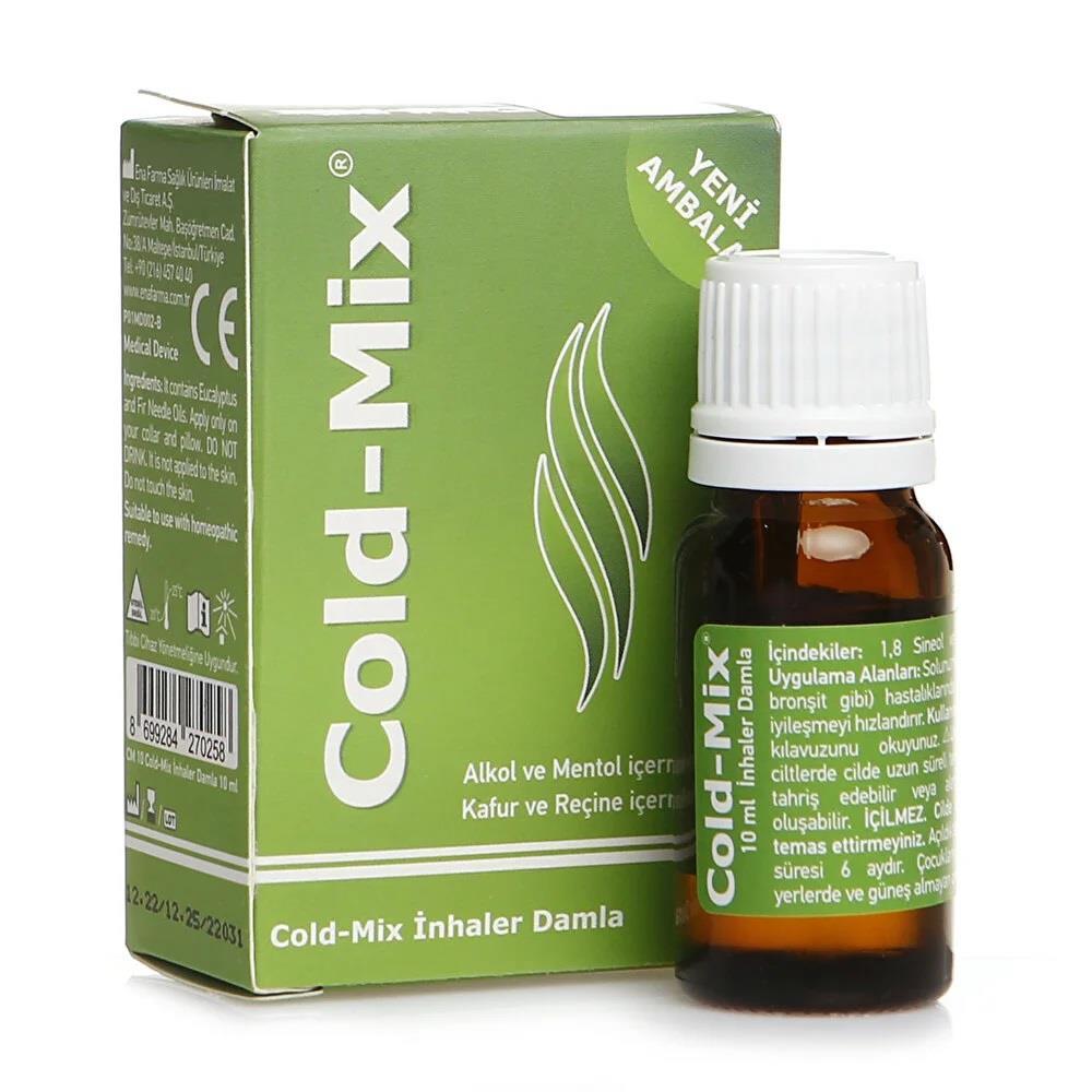 Cold-Mix Inhaler Drops - Natural Congestion Relief with Eucalyptus & Pine Oil - 0.34 fl oz by Beauty Care Bag