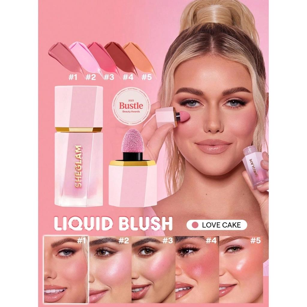 Sheglam Color Bloom Matte Liquid Blush in Love Cake by Beauty Care Bag