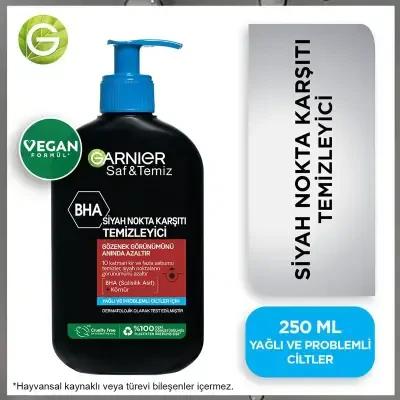 Garnier Charcoal Face Wash - 3-in-1 Blackhead Removal Facial Gel with Salicylic Acid, 8.45 fl oz by Beauty Care Bag
