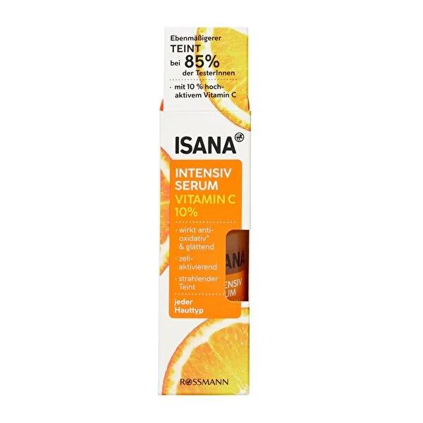 Isana 10% Vitamin C Facial Serum - Brightening & Skin Smoothing - Vegan, Dermatologically Tested - Grapefruit Infused for Radiant Skin by Beauty Care Bag