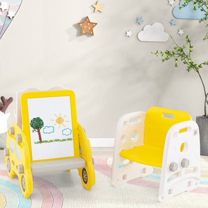 5-in-1 toddler slide and art easel set by GBruno Store, view 3