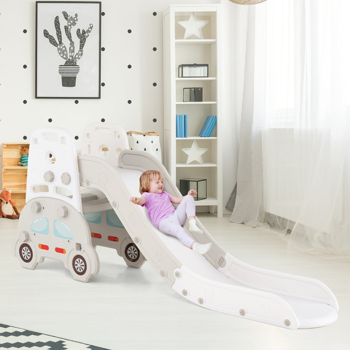 5-in-1 toddler slide and art easel set by GBruno Store, view 2