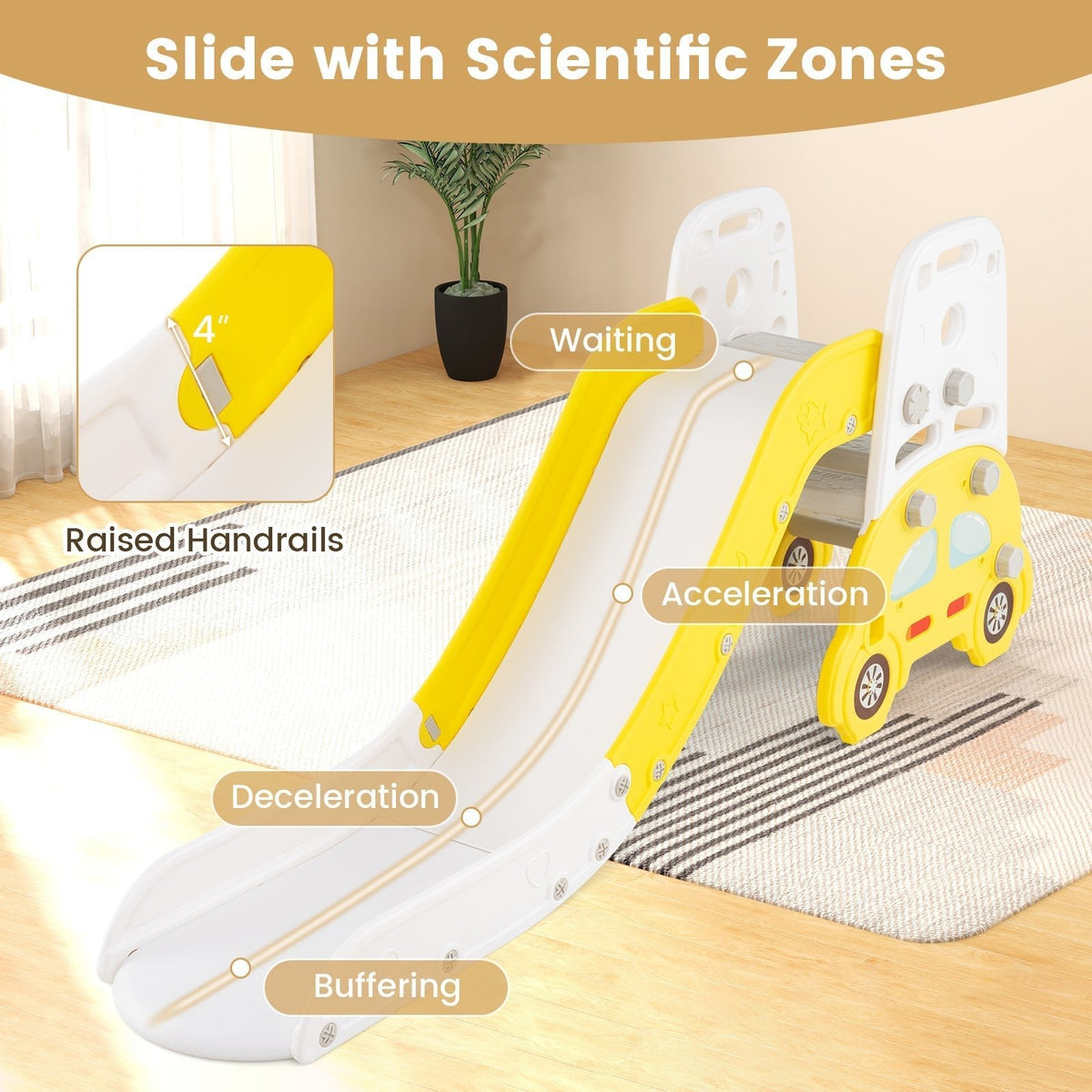 5-in-1 toddler slide and art easel set by GBruno Store, view 15