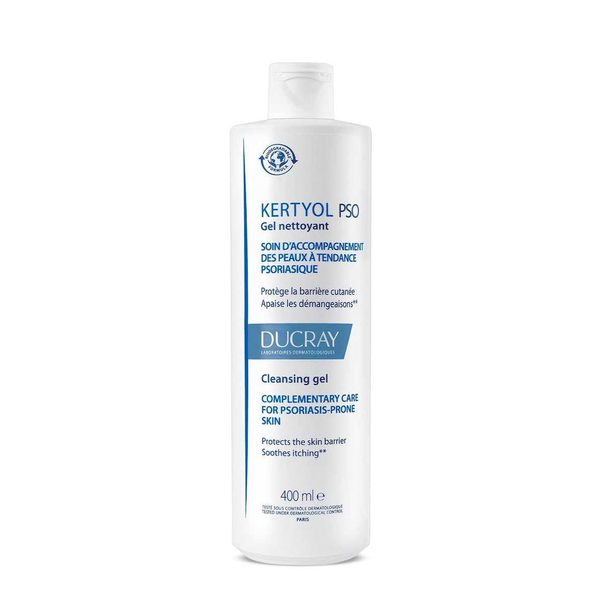Ducray Kertyol P.S.O moisturizing cleansing gel, 400 ml