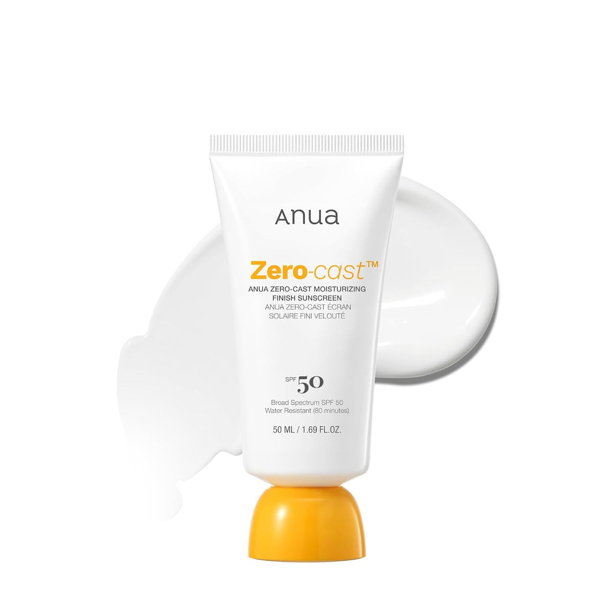 ANUA Zero-Cast Moisturizing Finish Sunscreen SPF50+ PA++++ by AsiaBeautyMall
