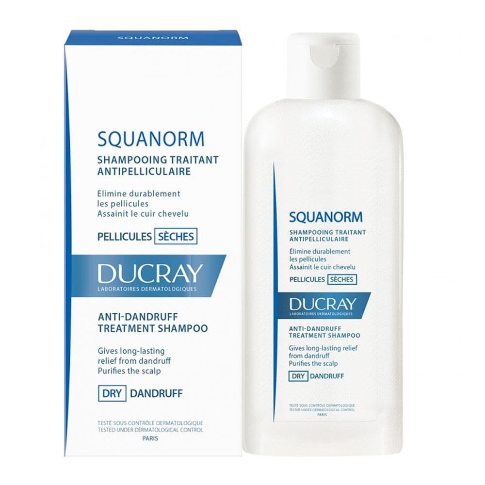 Ducray Squanorm Dry Dandruff Treatment Shampoo - Anti-Dandruff, Moisturizing, 6.76 fl oz by Beauty Care Bag