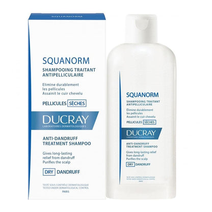 Ducray Squanorm Dry Dandruff Treatment Shampoo - Anti-Dandruff, Moisturizing, 6.76 fl oz by Beauty Care Bag