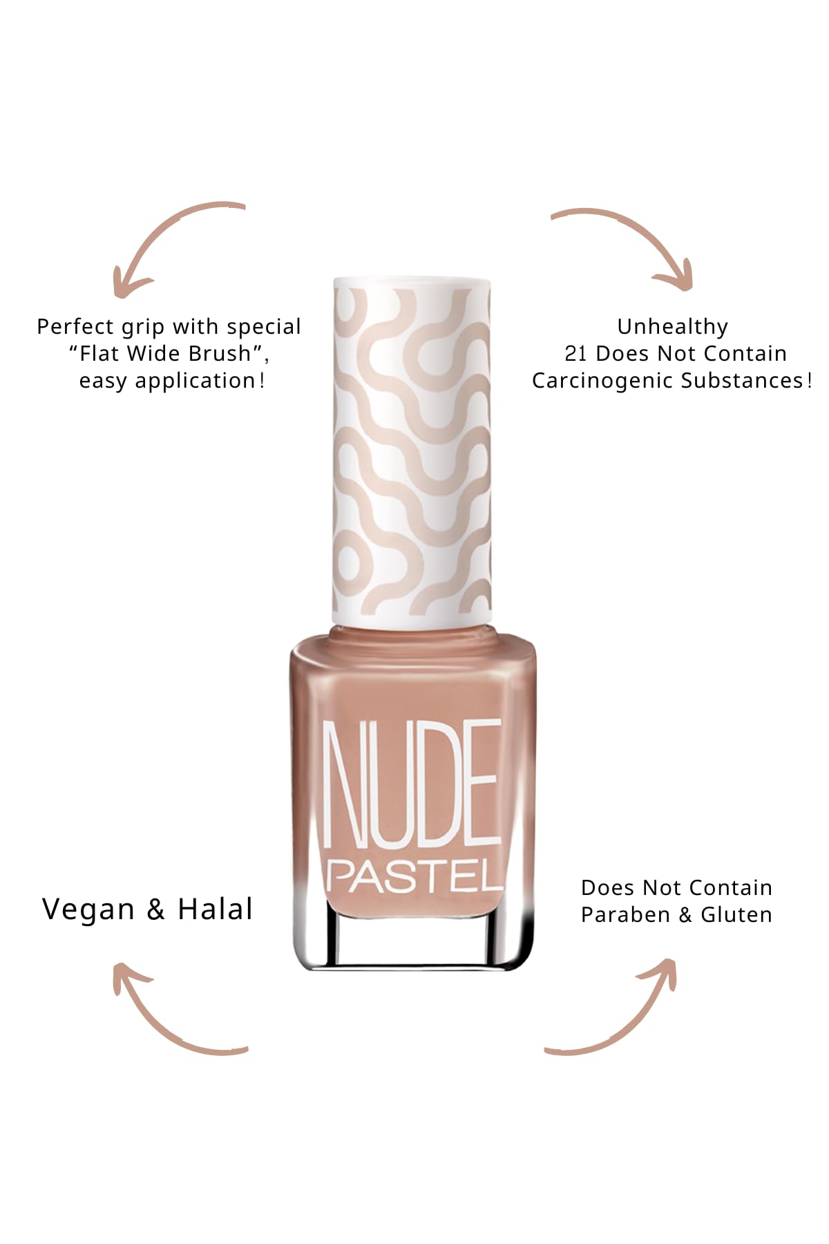 Pastel vegan nude polish – view 3