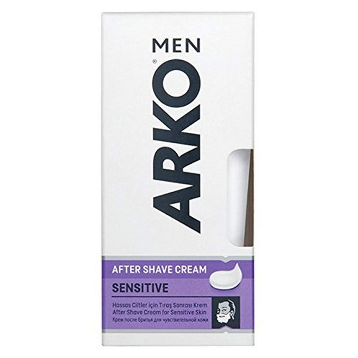 Arko Men Sensitive Post Shave Cream 50ml - Soothing Formula | Men’s Grooming by Beauty Care Bag