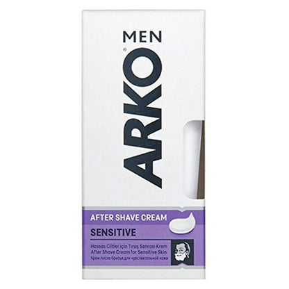 Arko Men Sensitive Post Shave Cream 50ml - Soothing Formula | Men’s Grooming by Beauty Care Bag