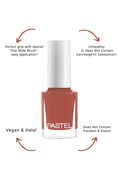 Pastel Nude 299 Vegan & Cruelty-Free Nail Polish - 13ml, Chemical-Free Beauty by Beauty Care Bag