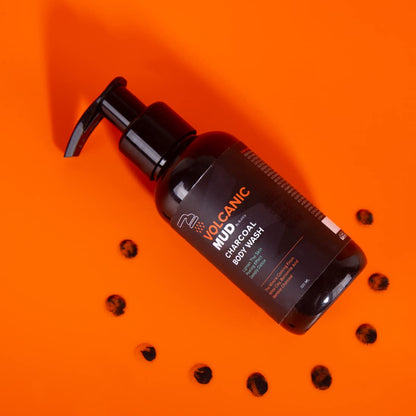 Volcanic Mud by Bubbly Charcoal Body Wash, Volcanic Mud Body Wash, Lightening and Dark Spot Corrector, 3.38 Fl Oz by Beauty Care Bag