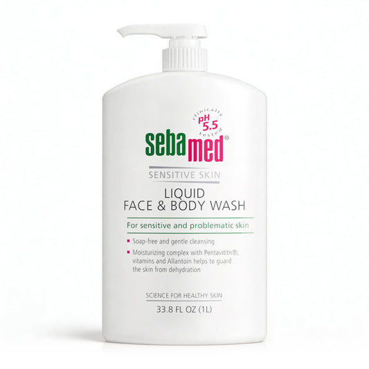 Sebamed liquid face and body wash, 1000ml