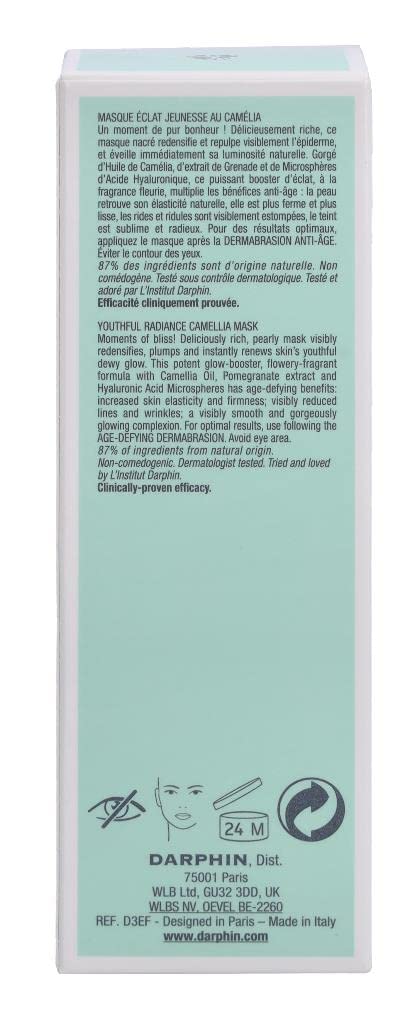 Darphin Anti-Aging Face Mask - Youthful Radiance Camellia Mask 75ml for All Skin Types by Beauty Care Bag