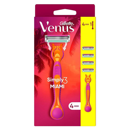 Gillette Venus: 3-Blade Disposable Razor for Women - Closer Shave, Less Irritation - Enjoy Smooth, Sensitive Skin with MoistureRich Strip & Microfins by Beauty Care Bag
