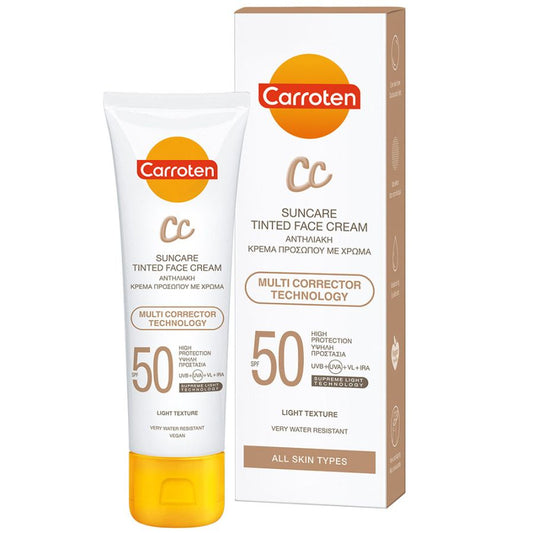 Carroten Tinted CC Sunscreen SPF 50 Face Cream 50ml by Beauty Care Bag