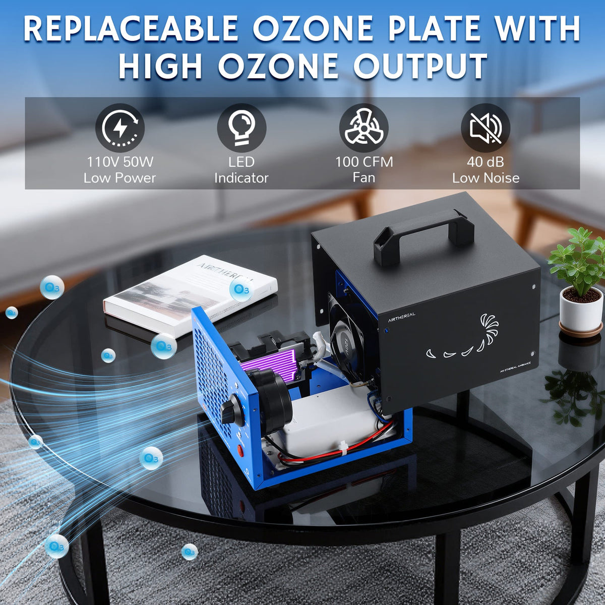 MA5000 Ozone Generator, Replaceable Ozone Plate Option by Airthereal